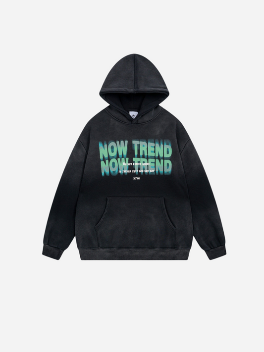 Fnacha letter print loose fit hoodie