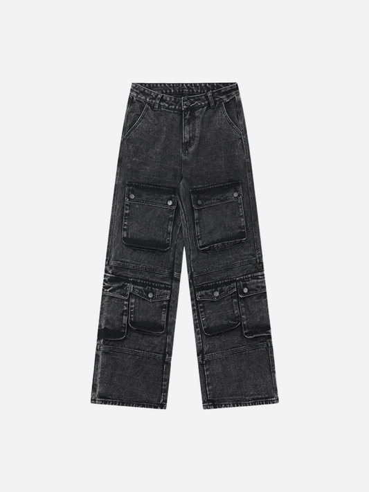 Fnacha Washed Multi-Pocket Jeans