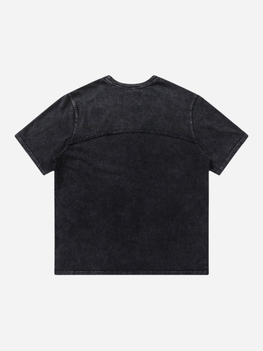 Stitching edging short-sleeved T-shirt