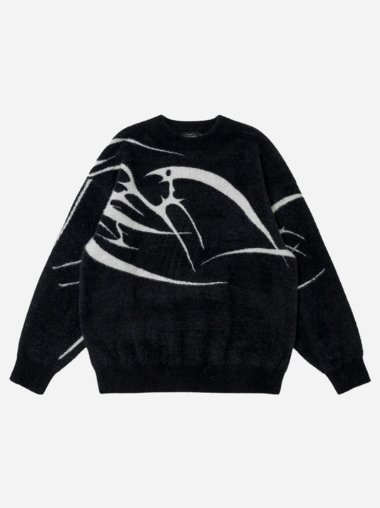 Loose jacquard sweatshirt designed by Fnacha