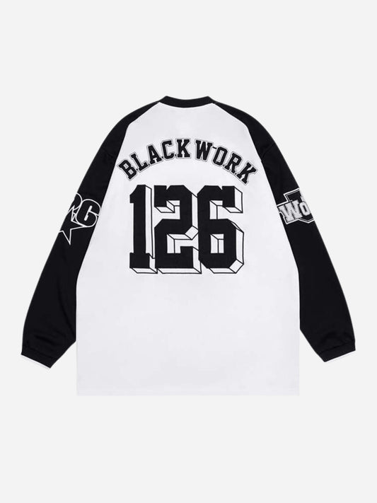 Hoodies embroidered with letters and numbers