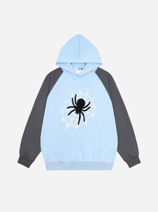 sudadera con capucha en contraste de telaraña fnacha