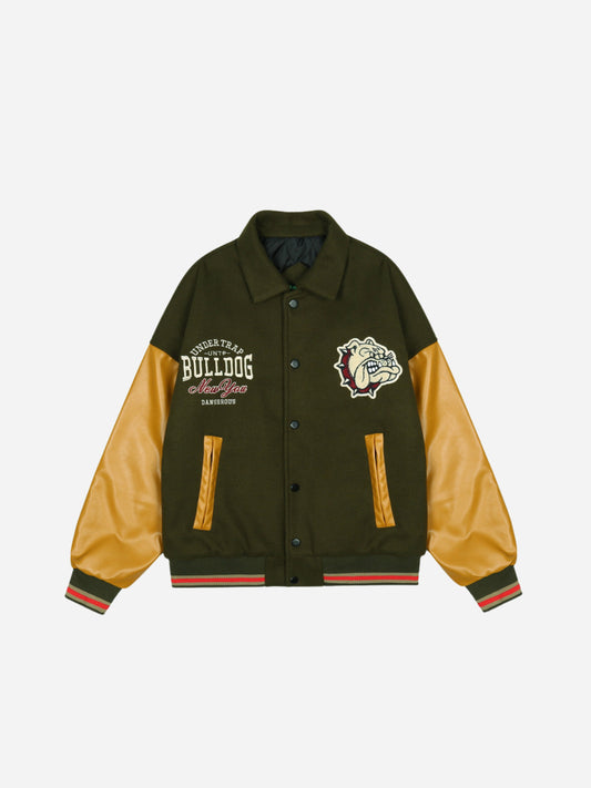 fnacha cartoon embroidered baseball jacket