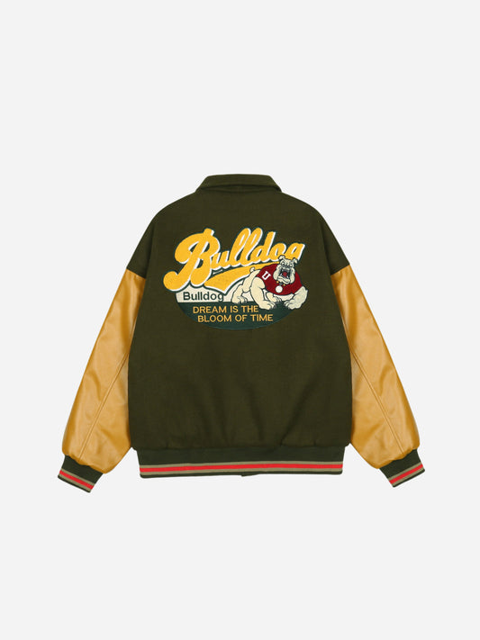 fnacha cartoon embroidered baseball jacket