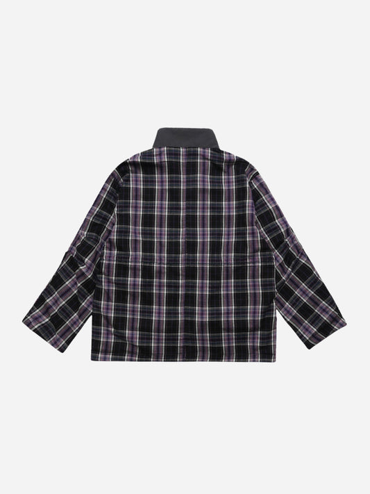 Double-sided plaid jacket coat