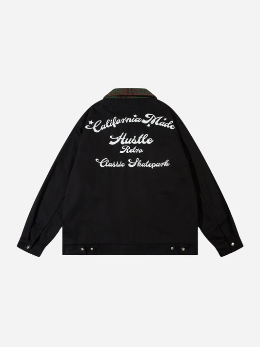 fnacha embroidered letter jacket