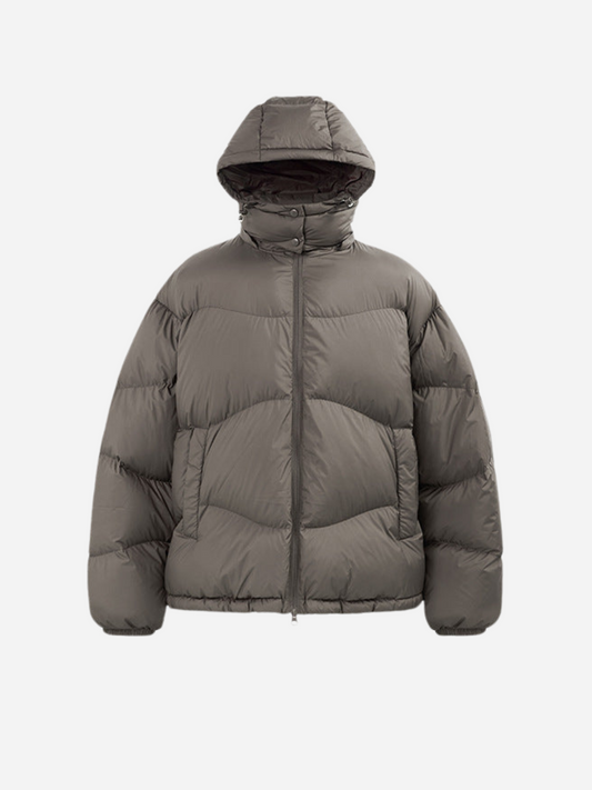 Thin and portable puffer jacket with hood