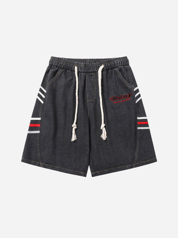 Locker geschnittene Jeansshorts „Fnacha“