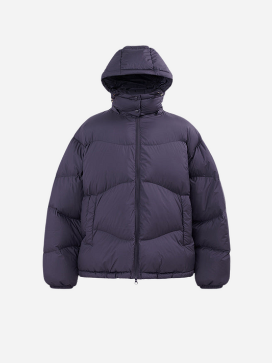 Thin and portable puffer jacket with hood