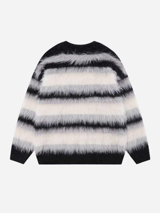 Fnacha contrast striped sweatshirt